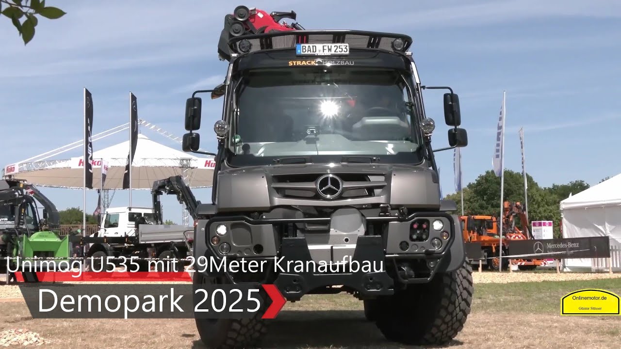 Unimog Geräteträger U535 mit 29Meter Kranaufbau