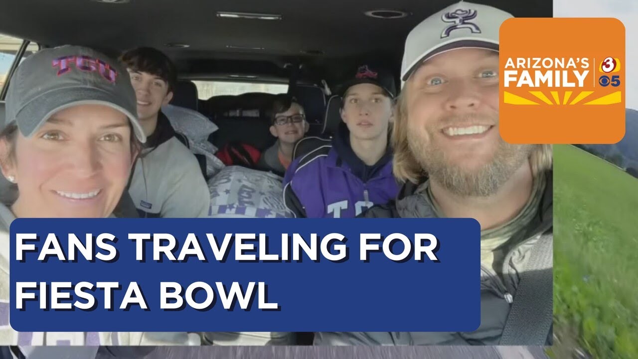 Fans driving, making last-minute flights for the Fiesta Bowl in Glendale