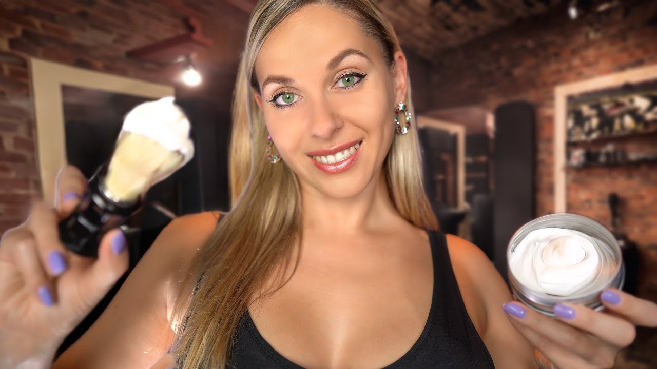 ASMR Sleep Inducing Haircut, Shave, Massage, Brushing, Rain sounds