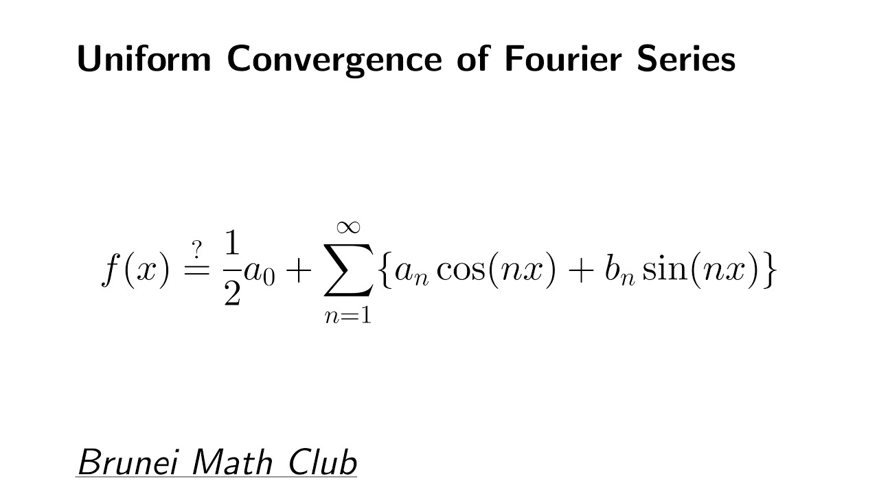 Uniform convergence of Fourier series