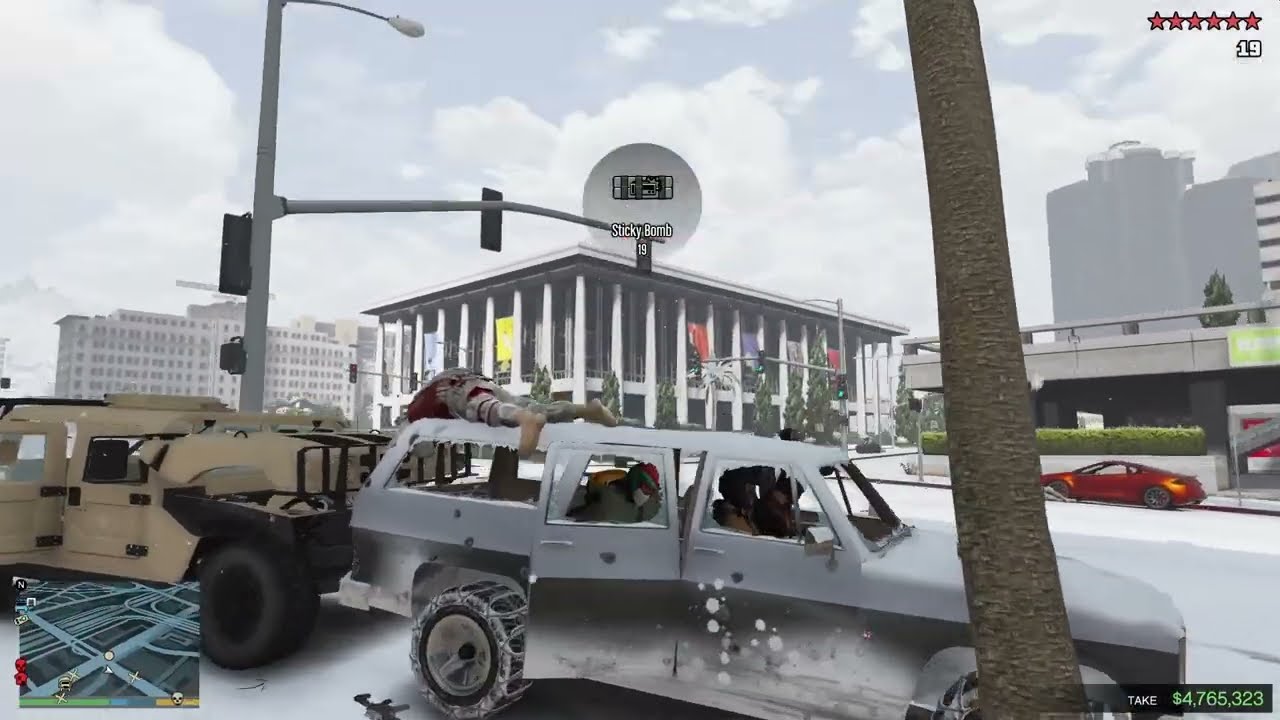 GTA V: Prologue's Team & Franklin Bank Heist 10 Star Cop Battle + Escape