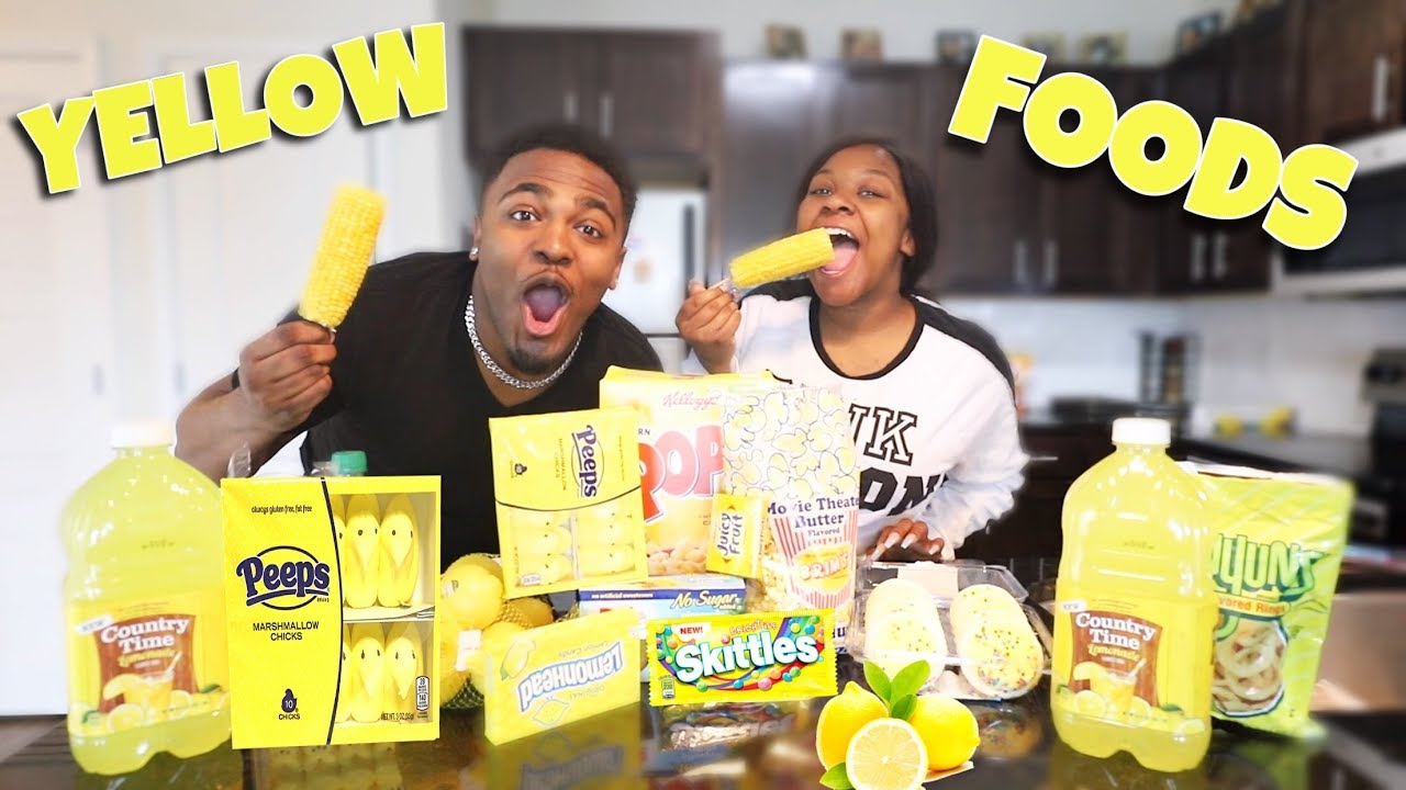 EATING ONLY YELLOW FOODS FOR 24 HOURS CHALLENGE!