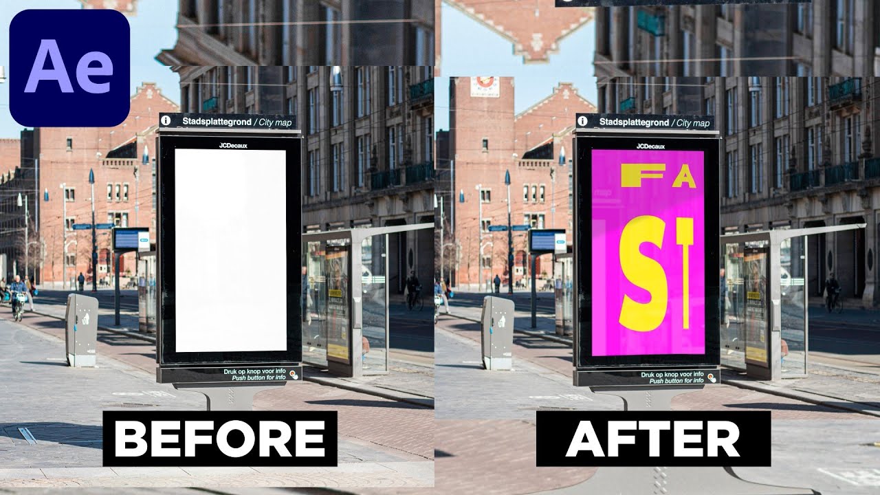 Billboard Text Overlay Effect in After Effects - After Effects Tutorial | No Plugins Required