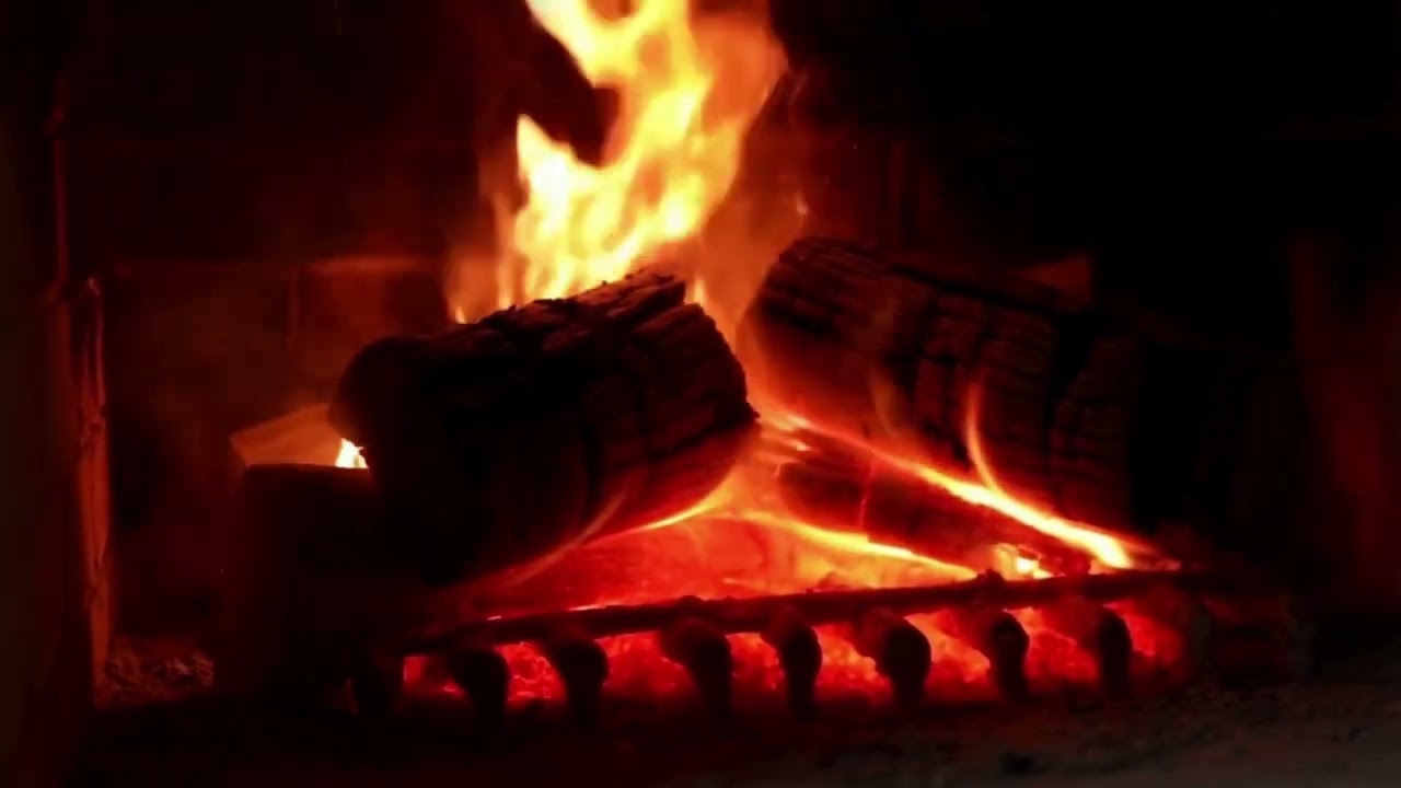 1 hora e 15 minutos de sons calmos da lareira - Luz baixa