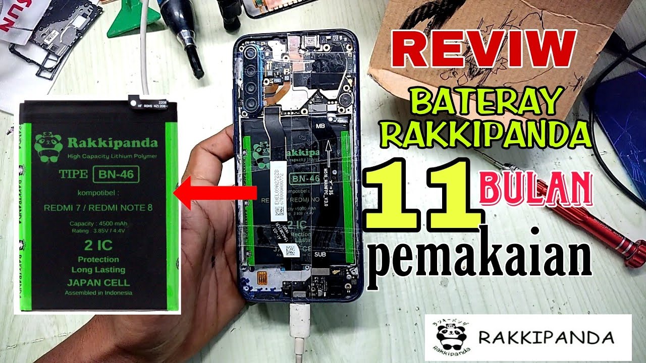 reviw batrey rakkipanda 11 bulan pakai di redmi note 8