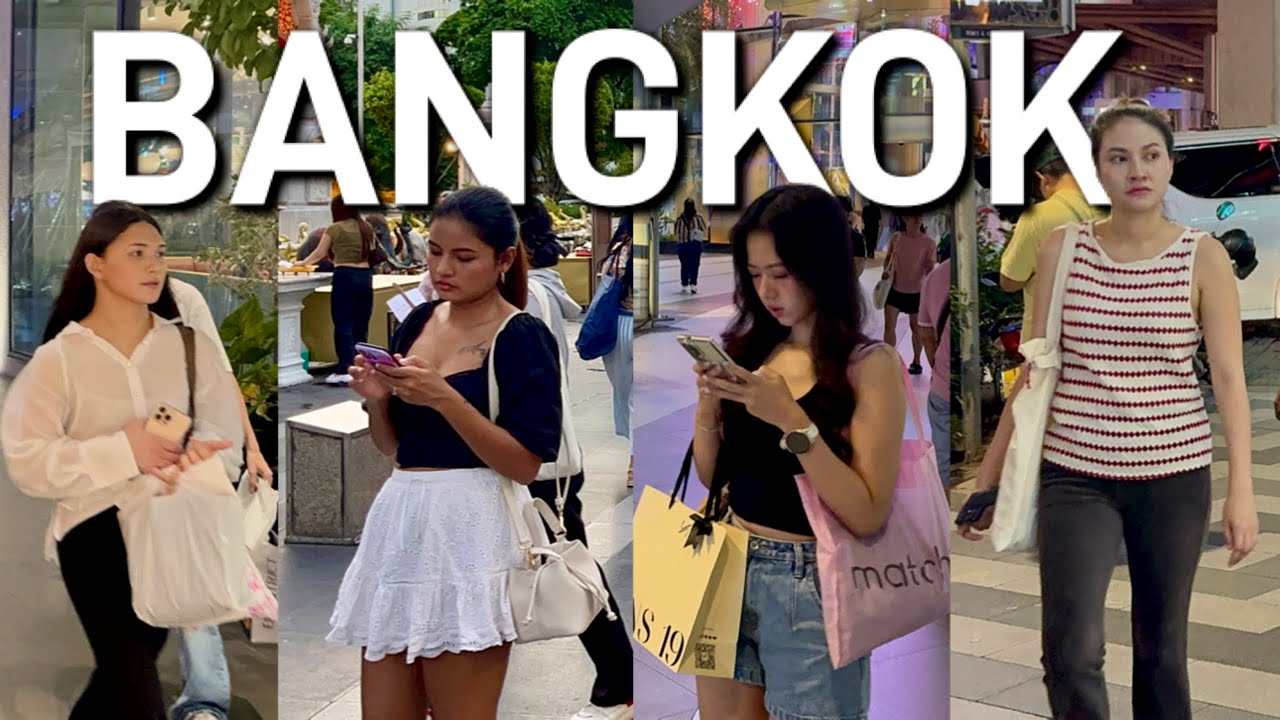 BANGKOK THAILAND 🇹🇭 Best City Evening Walks — CentralWorld, Siam District Streets & Food Tour 2025