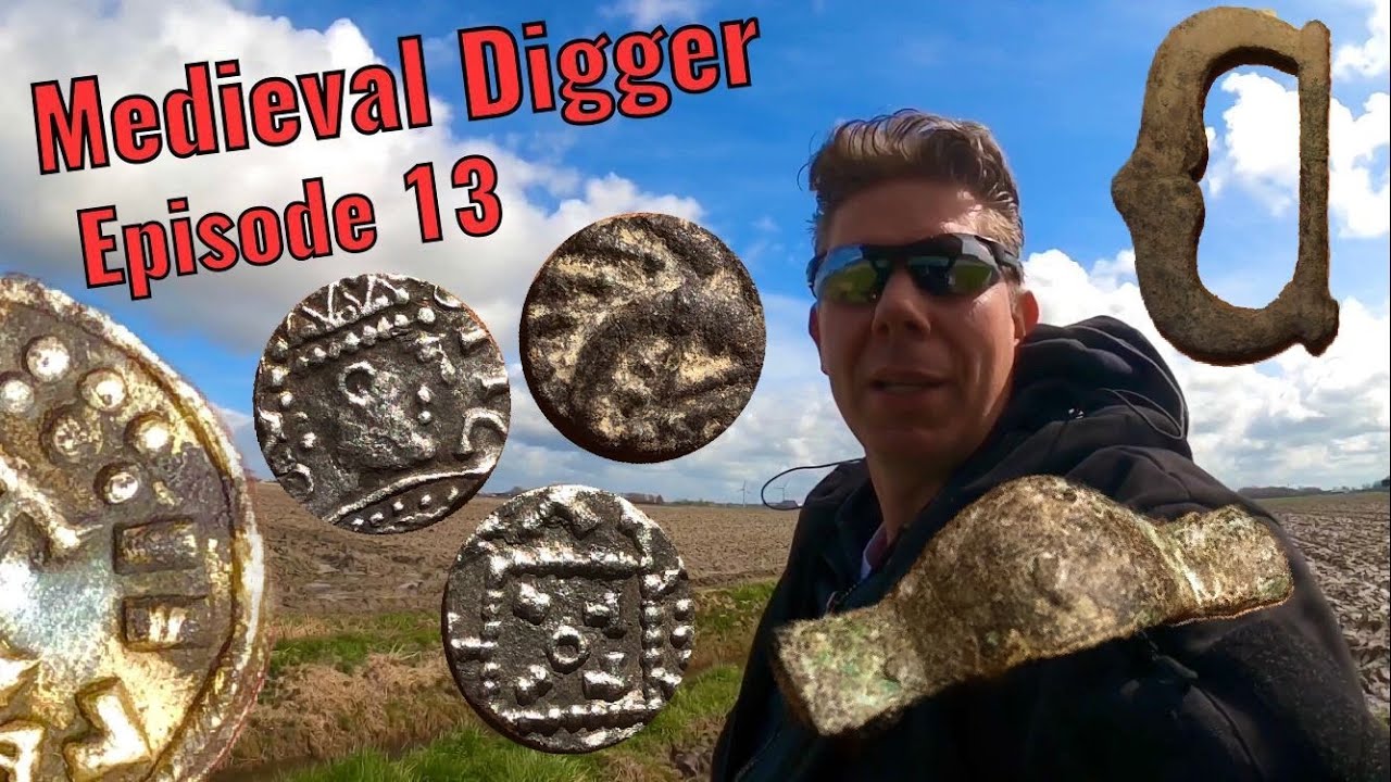 Gold medieval coin! Anglo Saxon sceats! And a cool early medieval brooch!