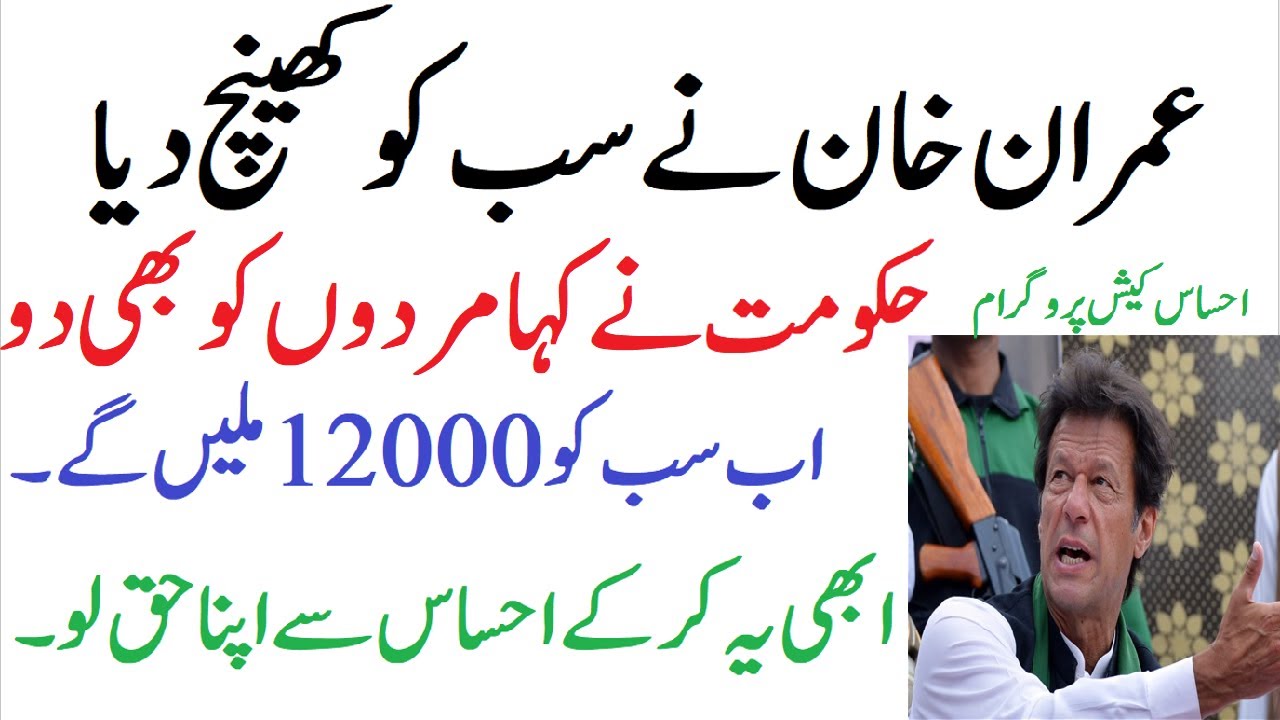 Category 2 of Ehsaas Emergency Cash Program 2020, عمران خان کی ہدایت پر سب کو پیسے دیے جائیں گے