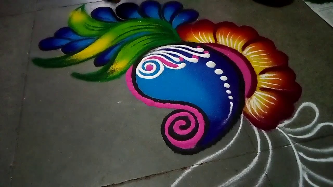 Rangoli for Holi festival