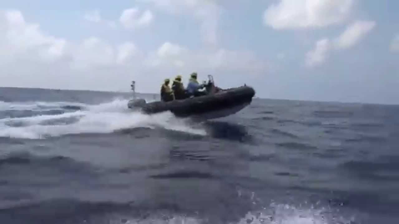 INS Kochi's boat trials at sea