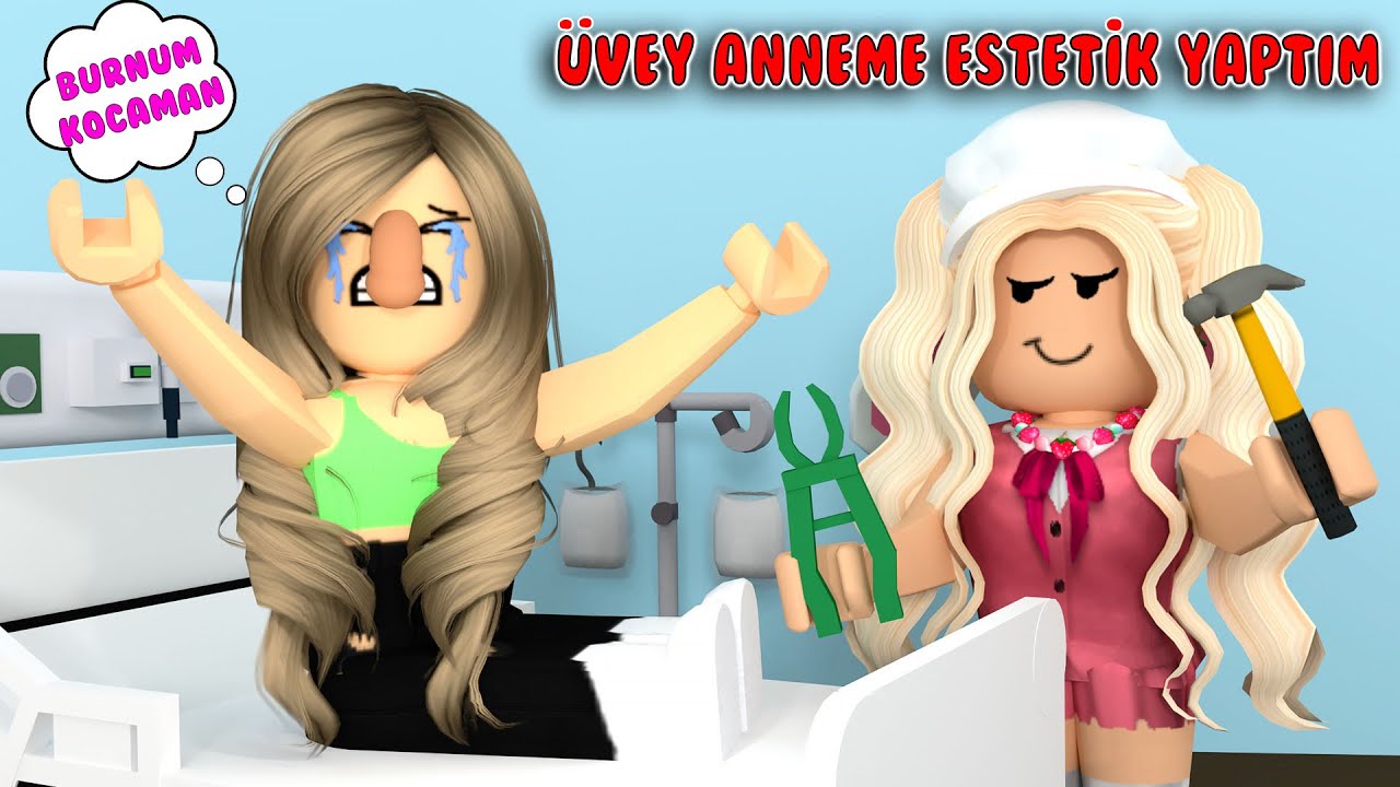 🤭 ÜVEY ANNEMİ KANDIRIP ESTETİK YAPTIM KOCAMAN BURNU OLDU 😂 | ROBLOX BROOKHAVEN KOMİK HİKAYE ! 👨‍👩‍👧