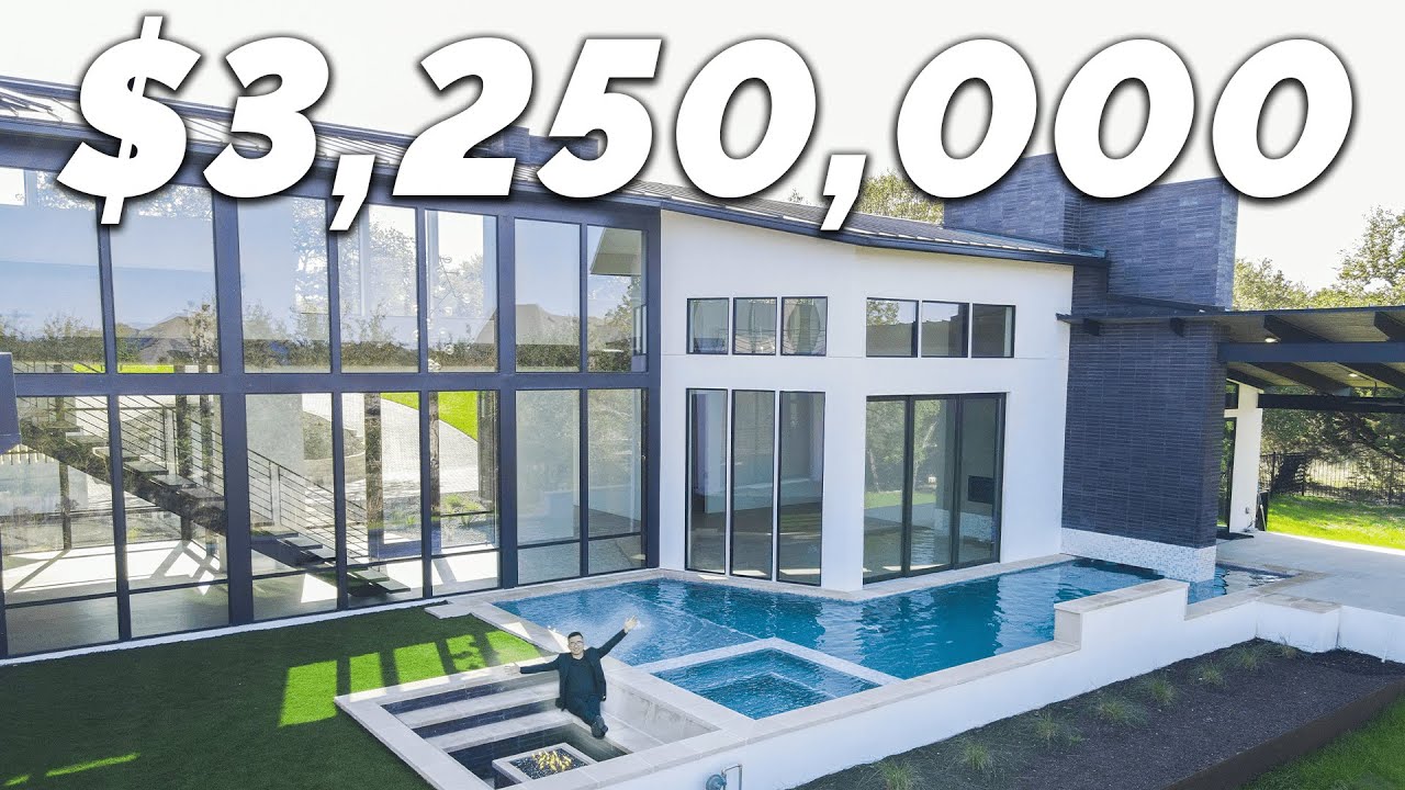 TOURING a $3,250,000 Modern GLASS MANSION in Lakeway, Texas | West of Austin, TX