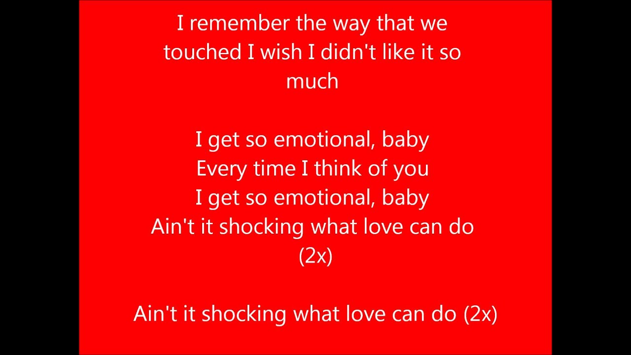 Glee - So emotional - lyrics