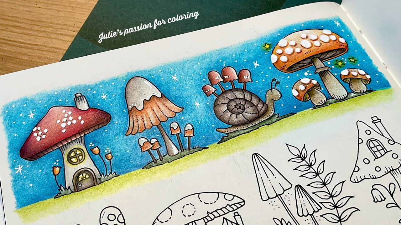 🍄SMALL VICTORIES by Johanna Basford ✏️ Faber Castell Polychromos - part 1 - easy coloring tutorial