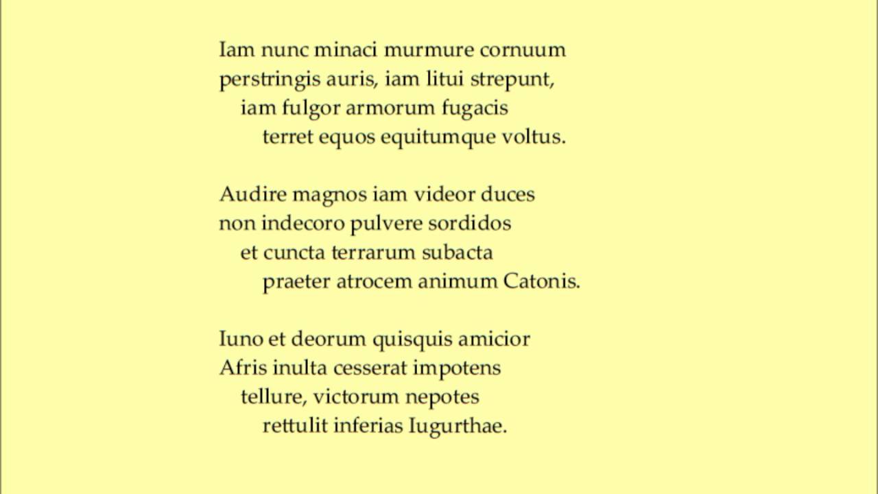 Horaz, Carmen 2,1