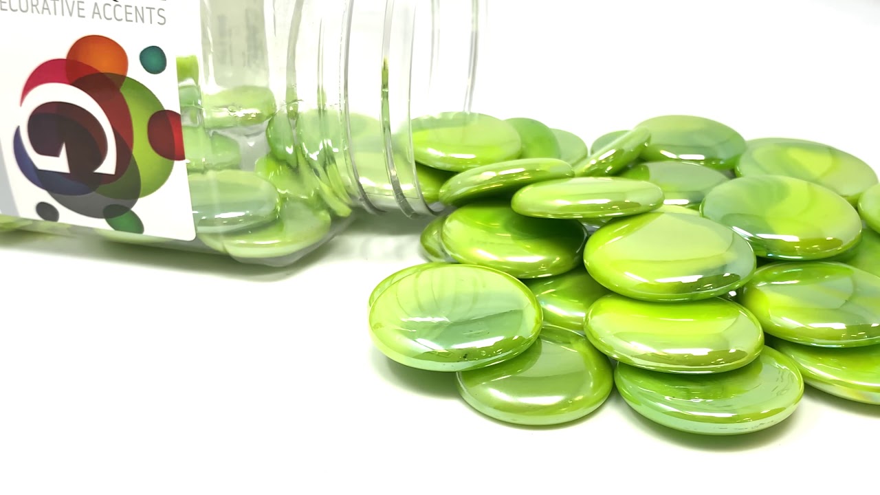 Gemnique Large Glass Gems - Lime Green Opaque Luster (48 oz.)