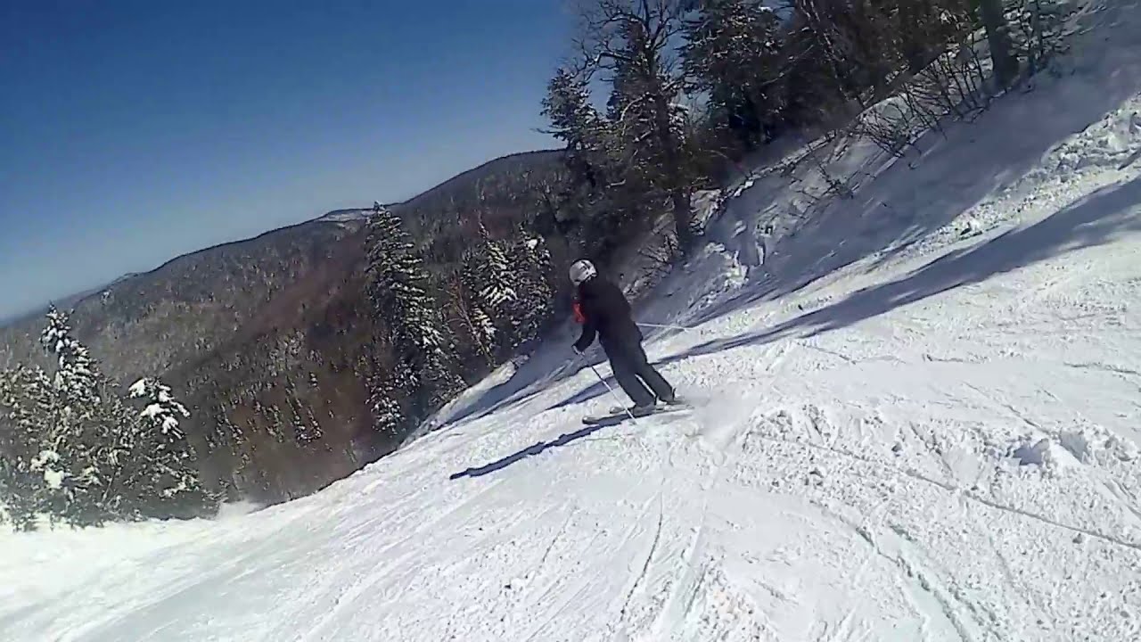 Mont Sutton Skiing  Exil & lower Boubou glades/moguls Black/expert trail 20190325