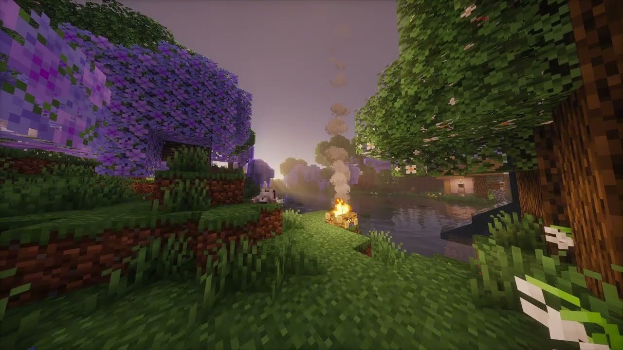 Calm River Campfire &ndash; 2 Hours Relaxing Minecraft Ambience