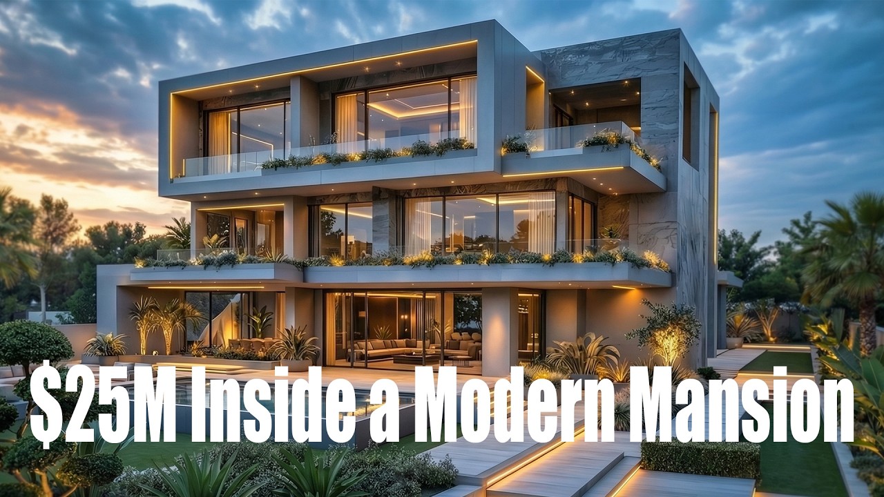 Inside a $25 Million Modern Mega Mansion | Cinematic House Tour/Luxury House Cinema 4K