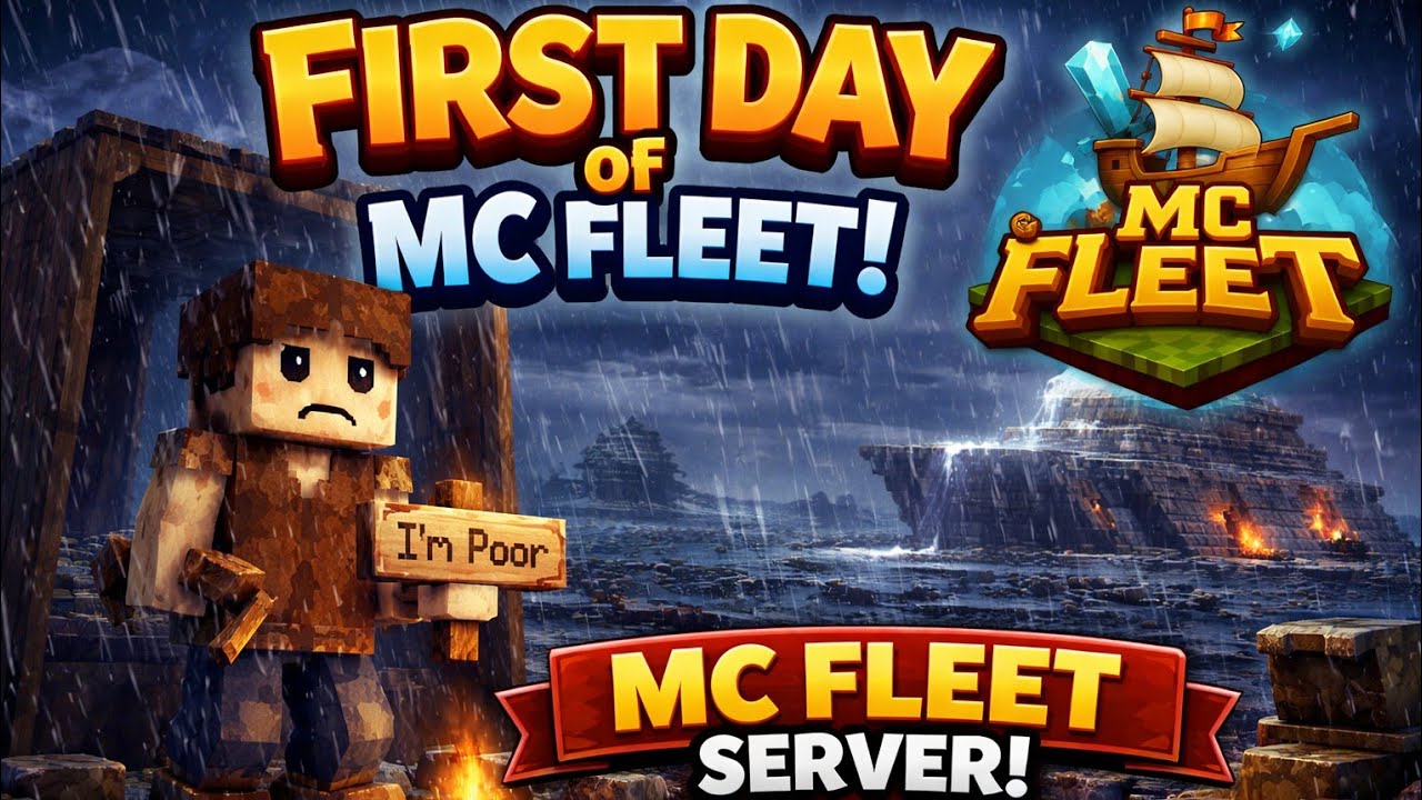 How My First Day Gone in MC FLEET SERVER 🤠. #minecraft #mcfleet  #minecraft 