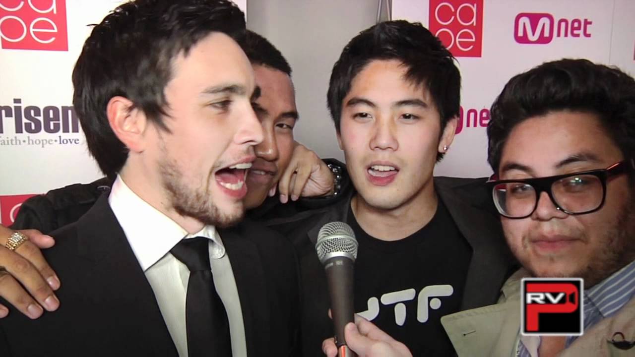 YTF Crew Ryan Higa JR Aquino Andrew Garcia and Chester See interview at CAPE Gala