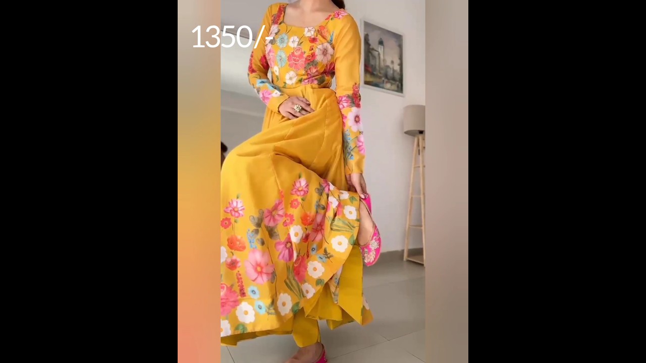 REAL MODELING PURE SOFT ORGANJA SILK FABRIC FULLY FLAIR KALI PATTERN & CANVAS PATTA WITH DUPPTA SET