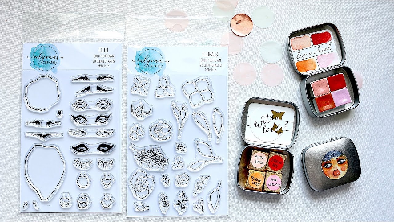 Big Reveal!! Face and Floral Clear Stamps & Handmade Watercolour!