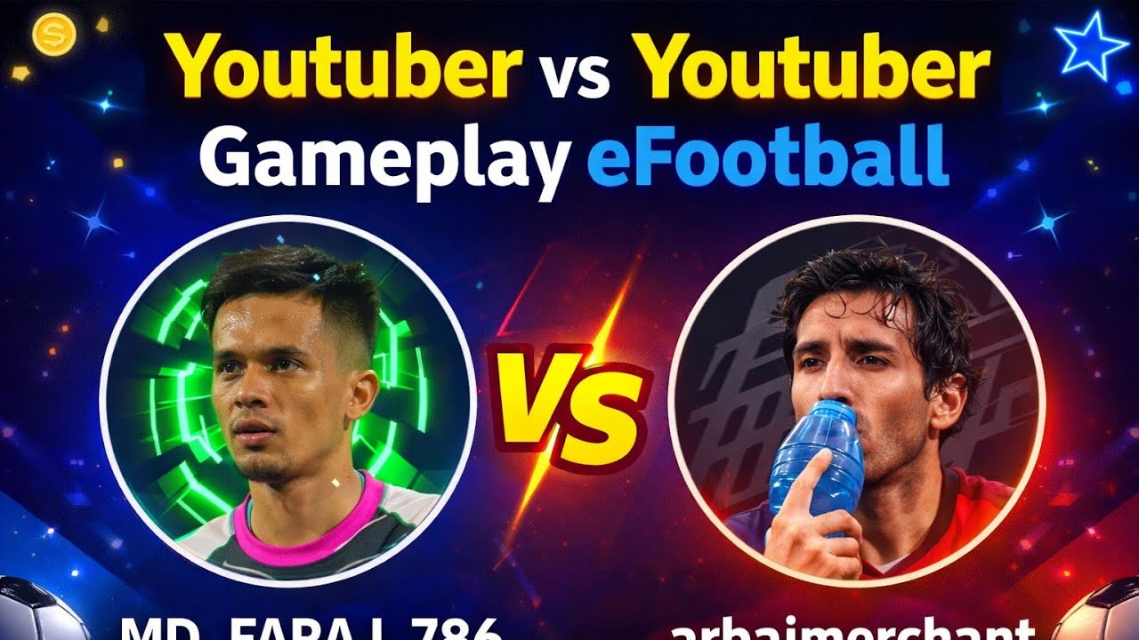YouTube vs youtuber game play efootball#viral #efootball #youtube #gamer 