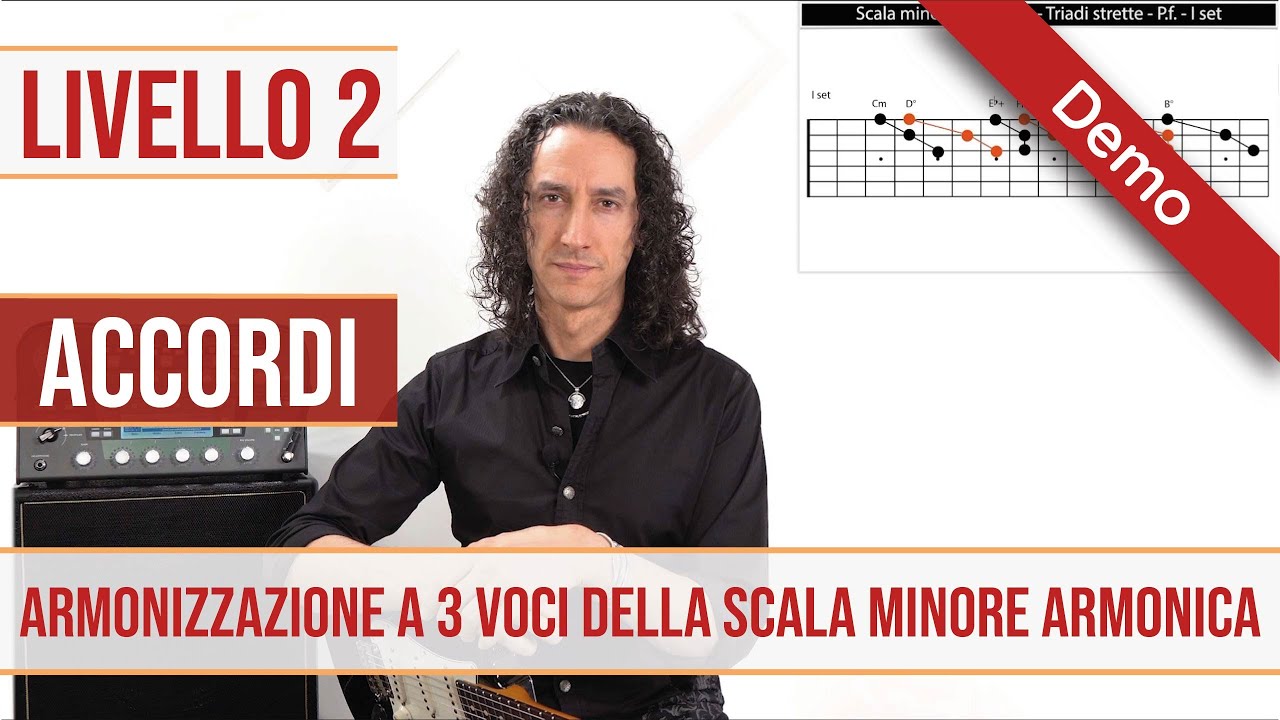 Armonizzazione a 3 voci della scala minore armonica - Demo