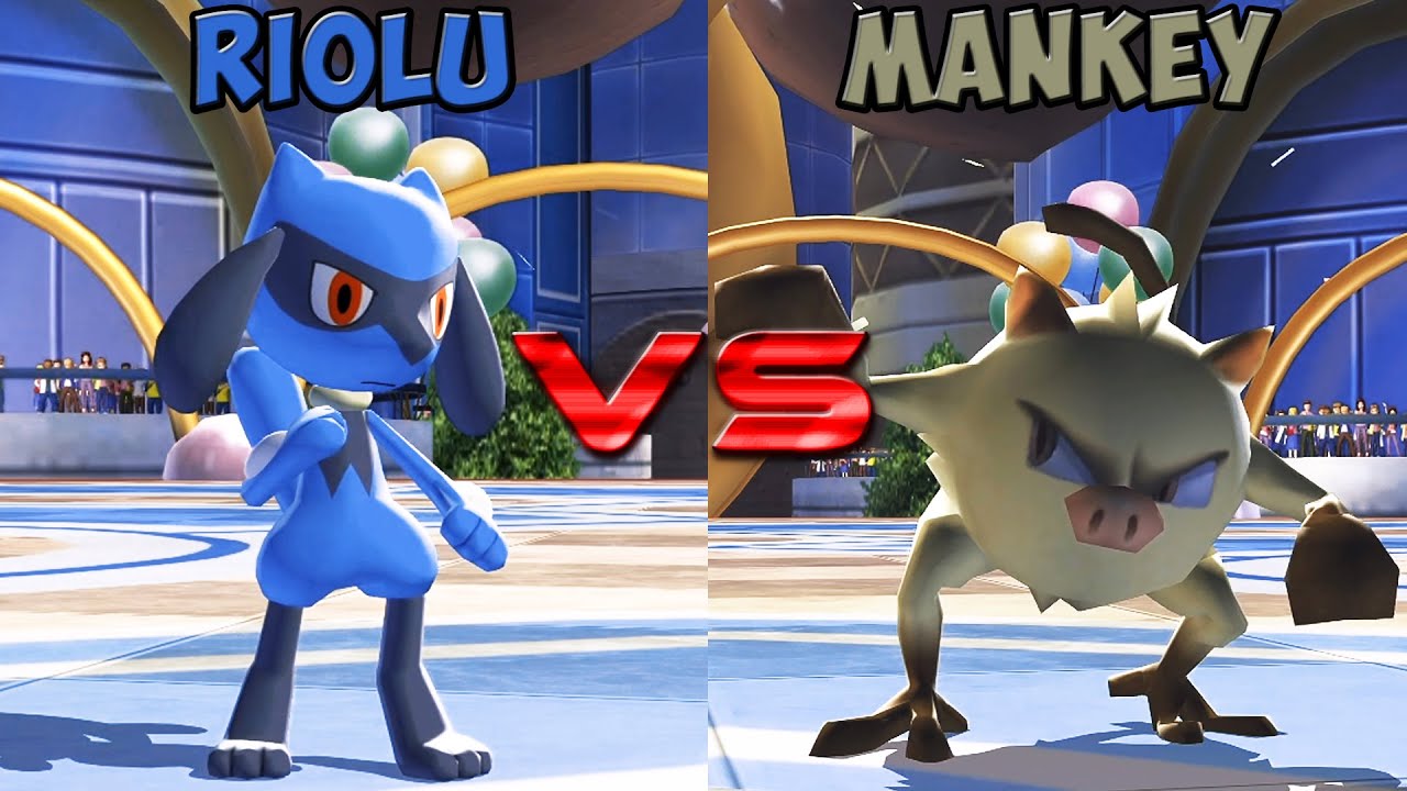 Pokemon battle revolution - Riolu vs Mankey