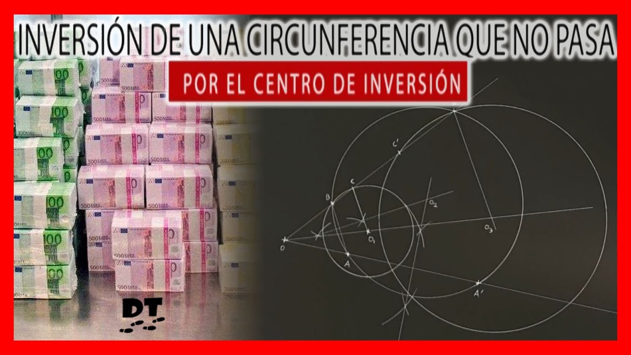 🙃 INVERSIÓN de una circunferencia que NO pasa por O 💣💣💣 ejercicios inversión dibujo técnico