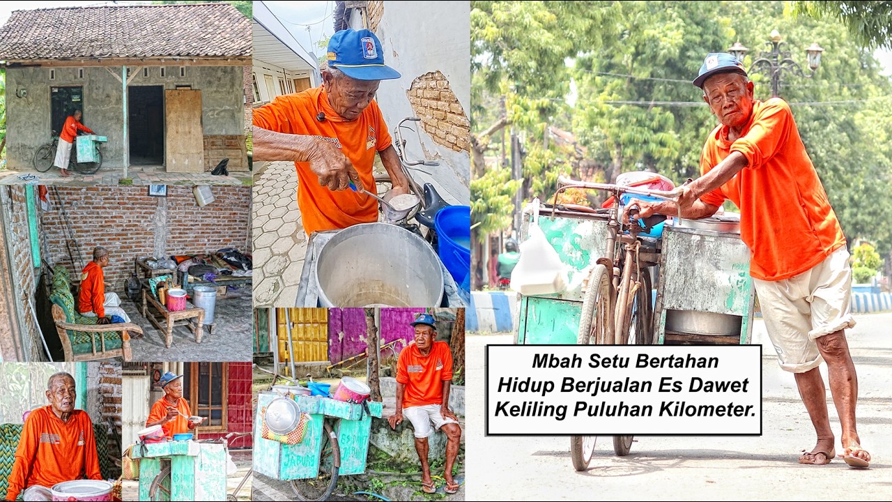 MBAH SETU BERJUALAN DAWET KELILING PULUHAN KILOMETER, HIDUP SEBATANG KARA