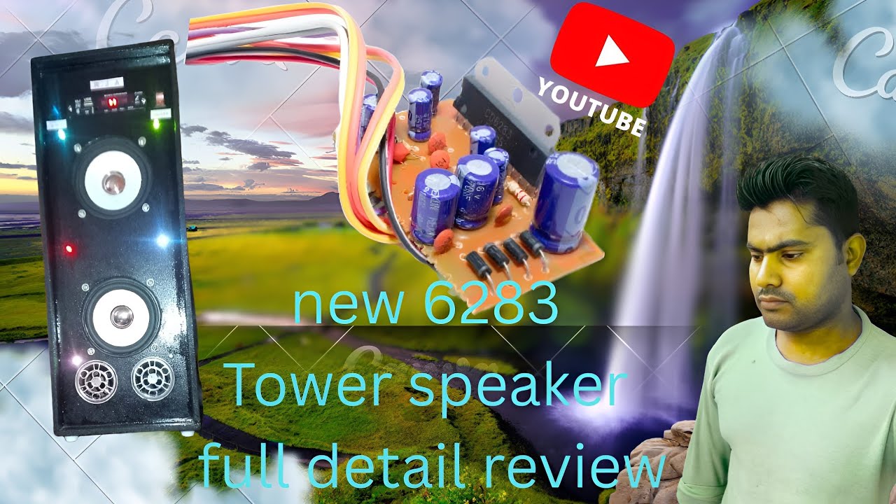6283 audio amplifier Tower speaker full detail 