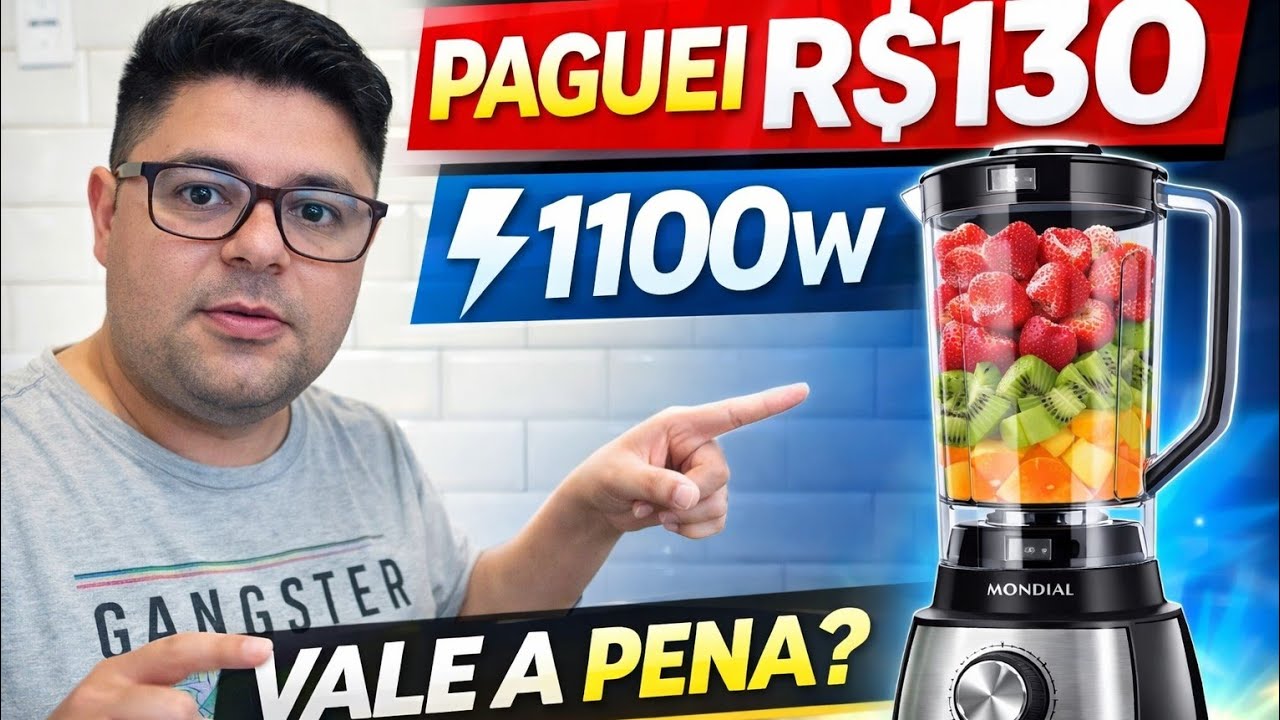 Paguei R$130 no Liquidificador Mondial Turbo 1100W… Vale a Pena Mesmo?