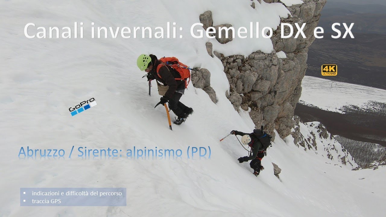 Canali invernali al Monte Sirente: Gemello DX e Gemello SX. Abruzzo: alpinismo (PD-)