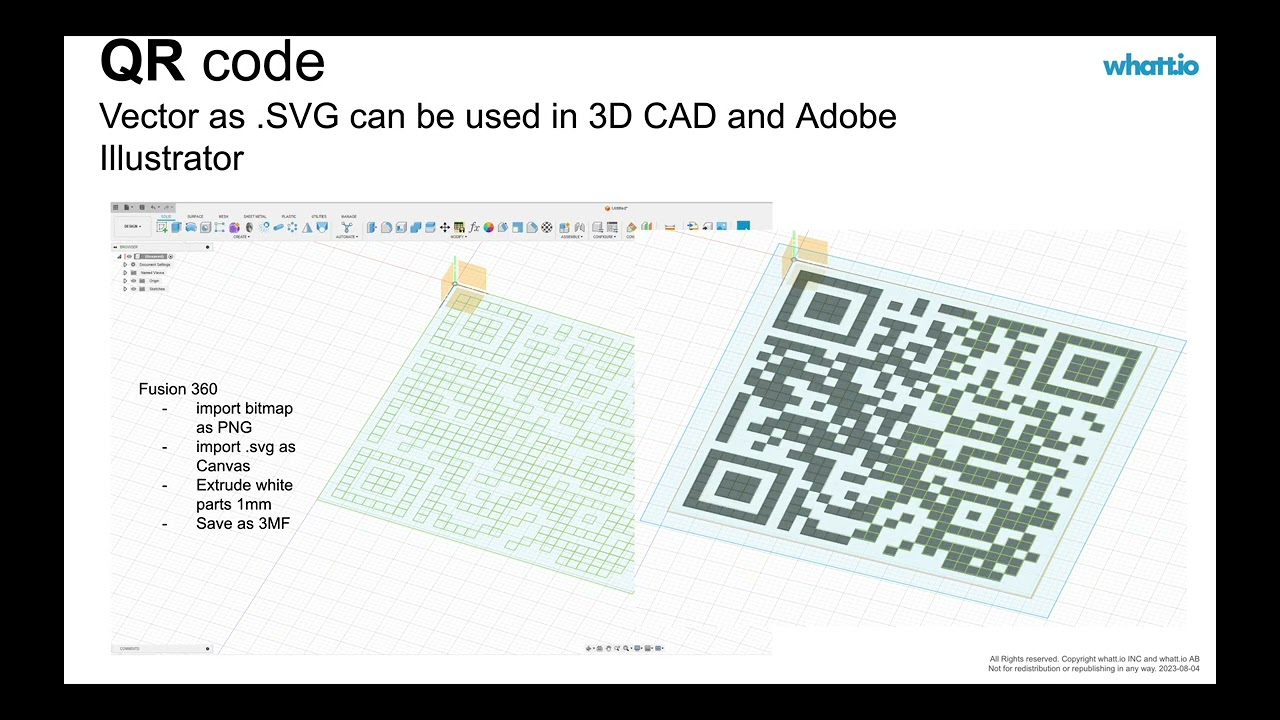 QR codes in bitmap or vector format