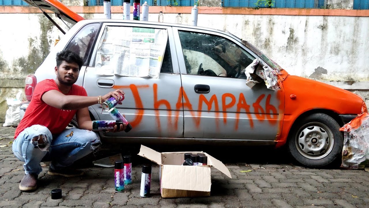 Painting full car with spray cans!!