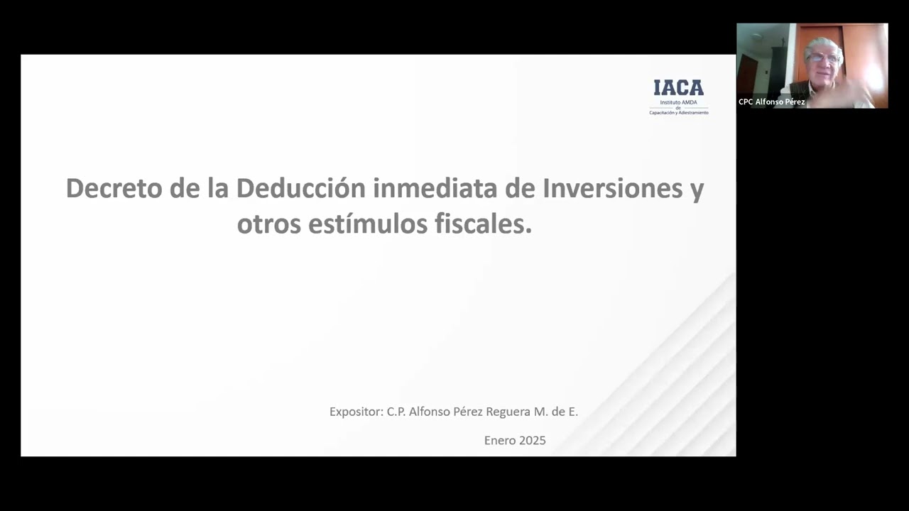 Decreto Presidencial Deducción Inmediata de Inversiones Nuevas.