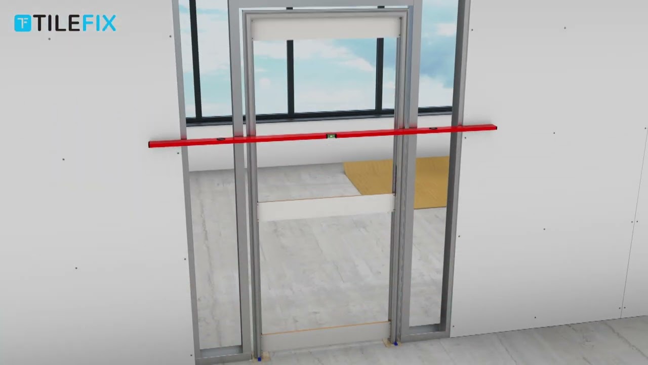 How to fit a FRAMELESS Invisible Hinged Door System to a Plasterboard Wall