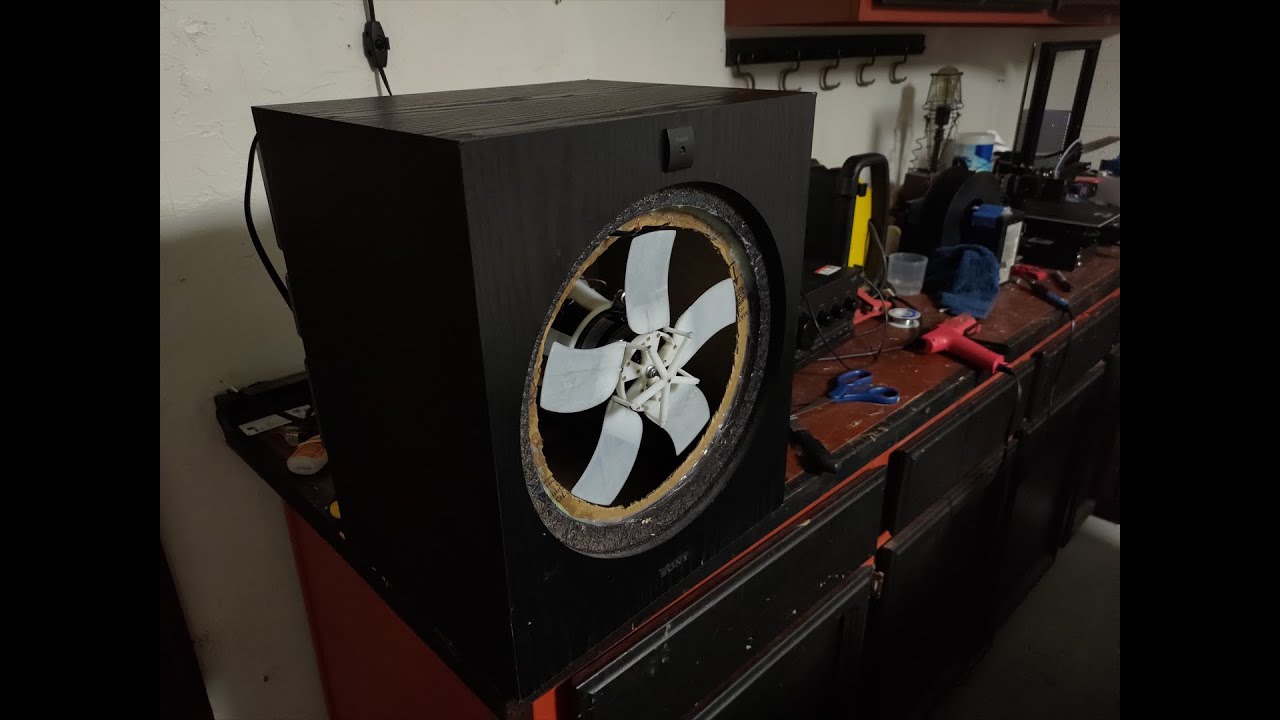 Rotary Subwoofer in Sub Box (dumb idea)
