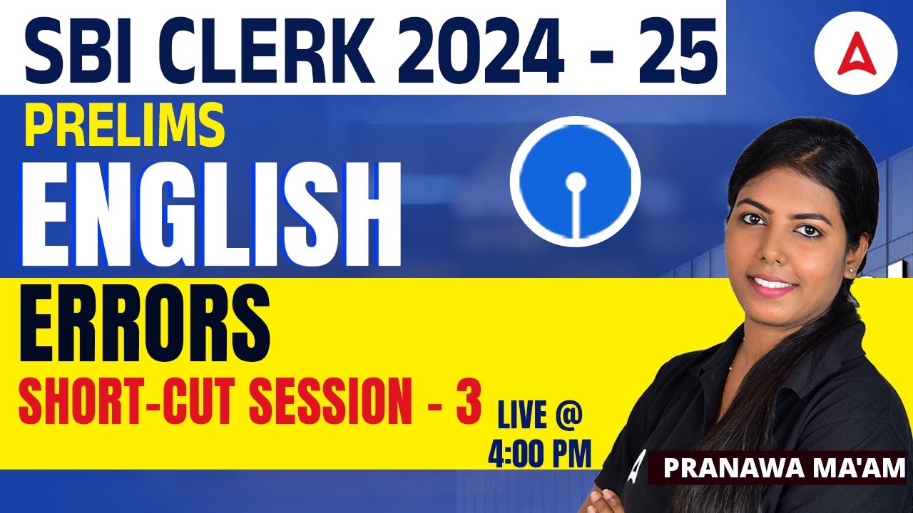 SBI Clerk 2025 Tamil | English Errors Short Cut | SBI Clerk English Grammar | By Pranawa Ma'am
