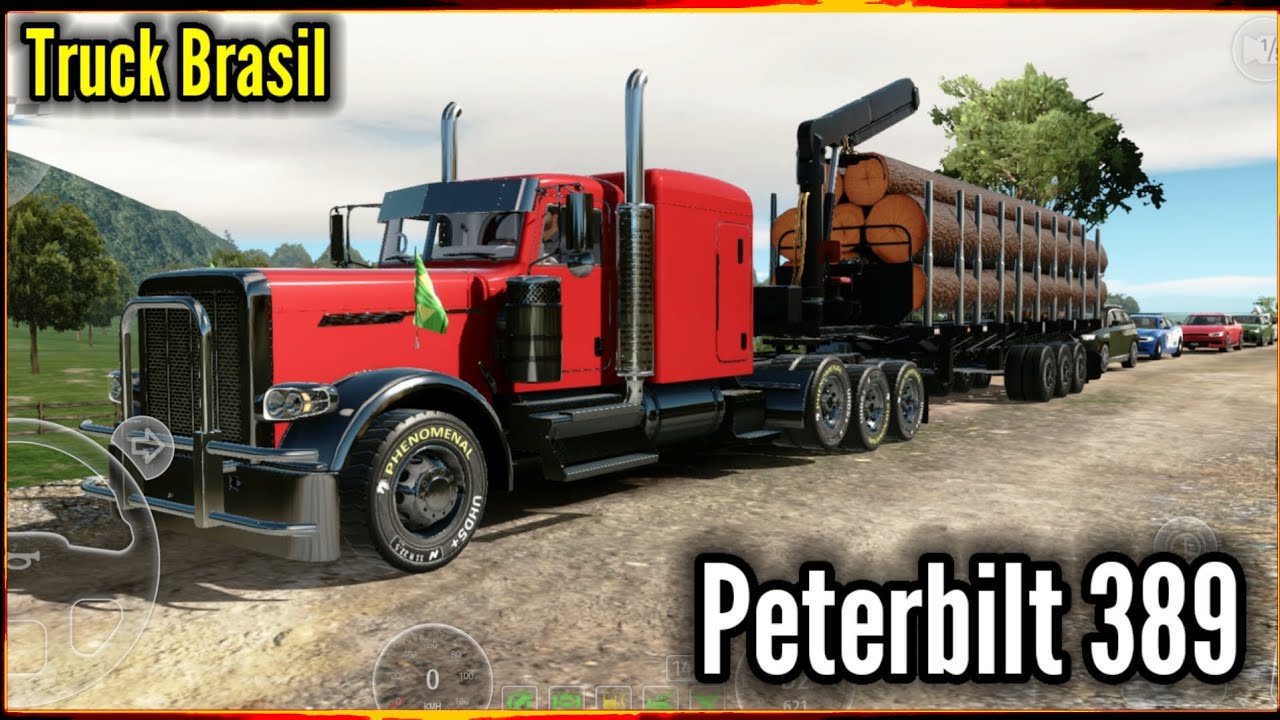Peterbilt 389 8x4 Transportando carga de tora | Truck Simulator Drive USA: EVO 