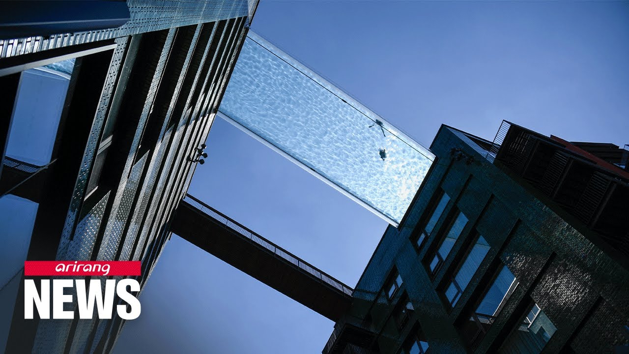 World's first transparent pool suspended between two buildings open in London