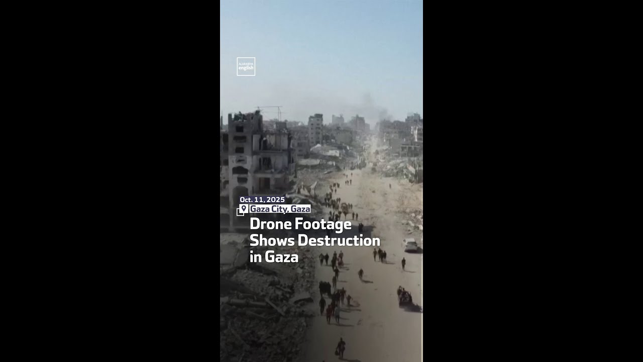 Drone Footage Shows Destruction In Gaza