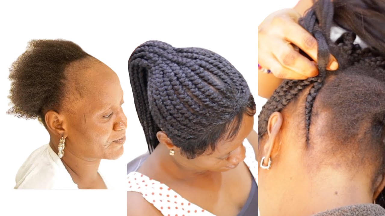 New Method No Frontal, No Closure, Cornrow / Box Braids Hairstyle / She Went From 0 - 100 😱😱