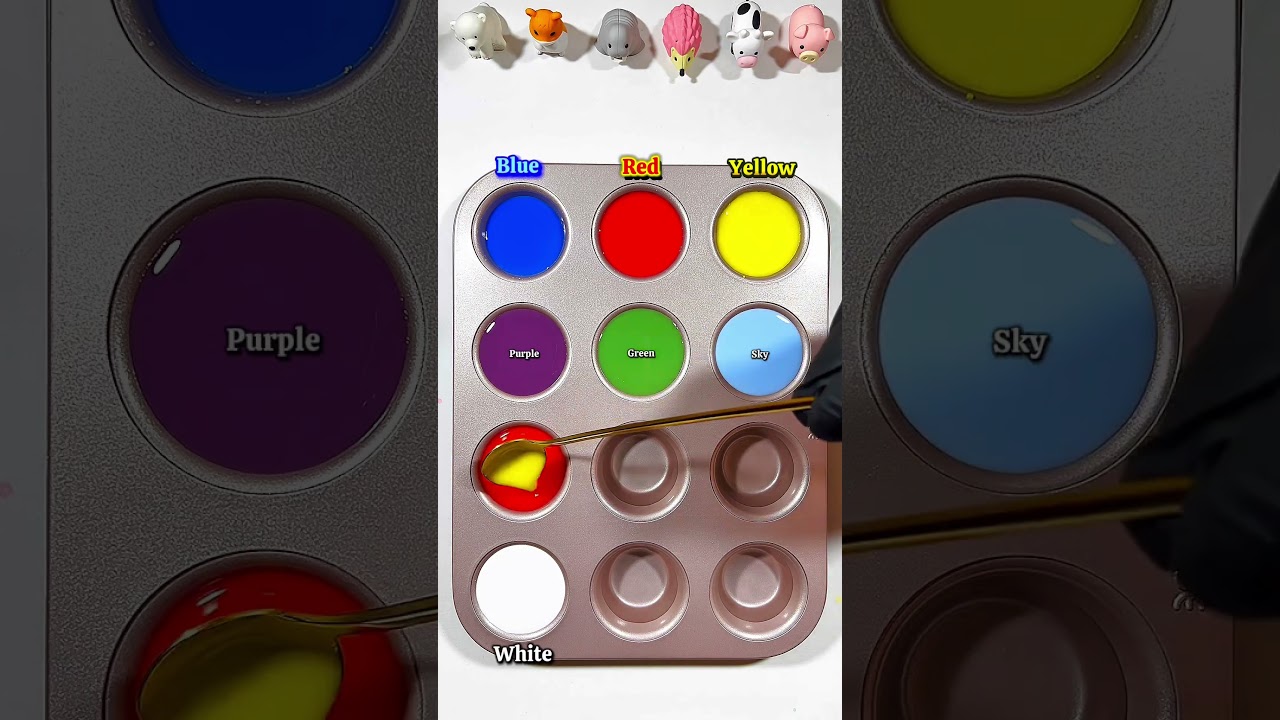 Mixing 3 primary colors creates a whole world of amazing colors #colormix #asrm #colormixing #colors