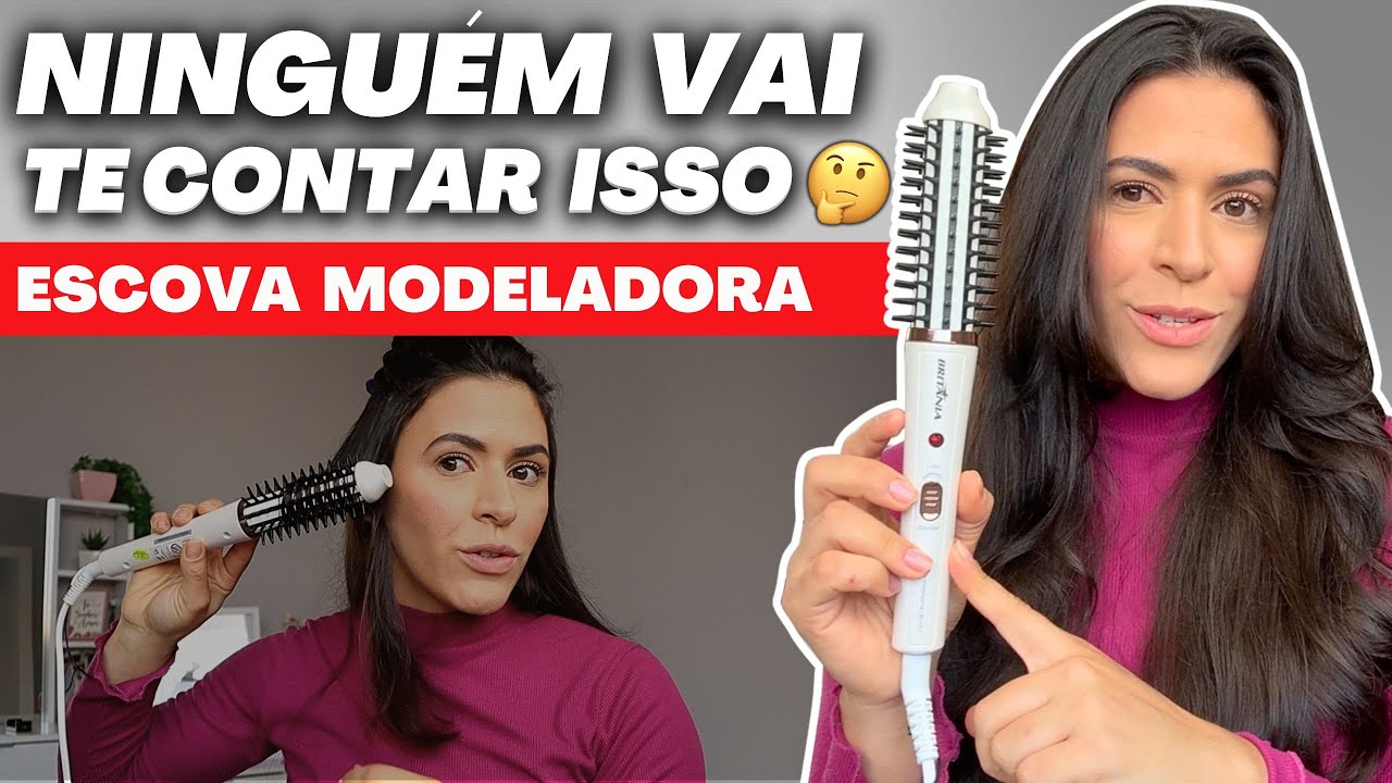 ESCOVA MODELADORA BRITÂNIA BEC04 FUNCIONA MESMO? Testei no cabelo longo e ondulado!