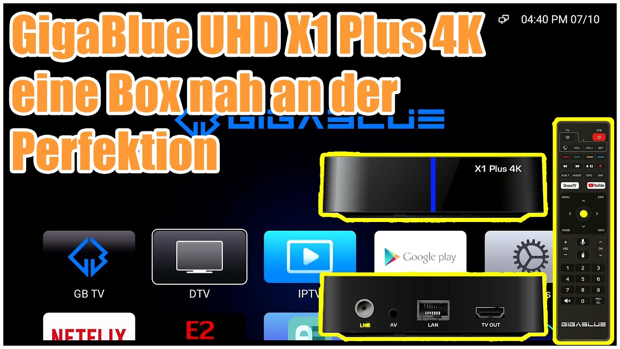 EIN Receiver nah an der Perfektion GigaBlue UHD X1 Plus 4K | Android 10 & DVB S2X Tuner | Review