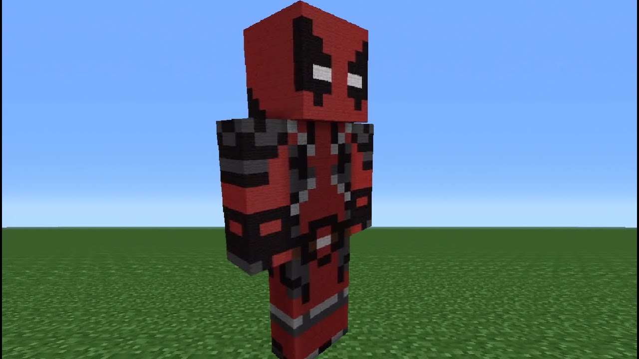 Minecraft Tutorial: How To Make A Deadpool Statue