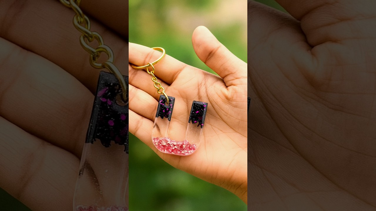 Handmade Resin Alphabet Keychain 😍 Stylish Letter 